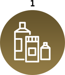 ícone com produtos químicos